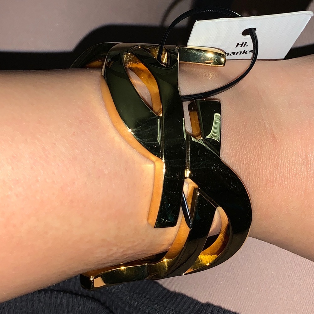 YSL Logo cuff bracelet